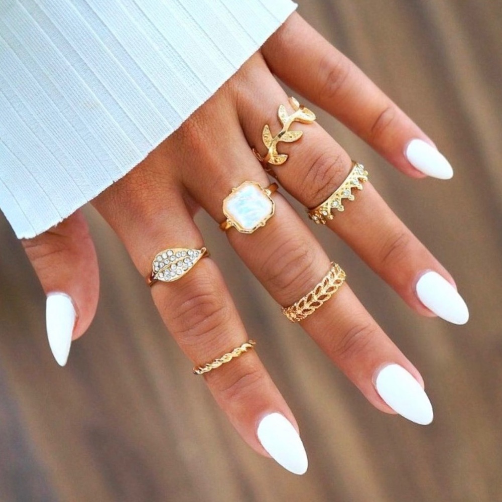 Gold Leaf Ring set